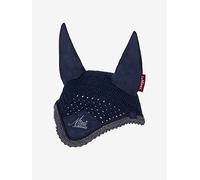 LeMieux Mini Fly Hood in Indigo with Soft Lycra Ears - Close Knit Crochet - Comfortable Fit Equestrian Mask - Sport Horse Wear
