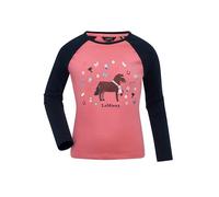 LeMieux Mini Jamie Chancer Long Sleeve Top - Super Soft Brushed Cotton - Playful Pony Appliqué - Cranberry -9-10 Years