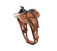 LeMieux Mini LeMieux Toy Pony Western Saddle: Toy Accessories - Black/Tan