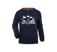 LeMieux Mini Poppy Long Sleeve Top - Super Soft Brushed Cotton - Puddle Pals Ponies - Navy - 7-8 Years