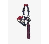 LeMieux Mini Vogue Headcollar & Leadrope - Perfect for Ponies - Adjustable at Curb and Poll - Burgundy - Super Mini