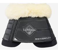 LeMieux Motionflex Over Reach Boots With Fleece Edge - Black/Natural - Medium