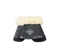 LeMieux Motionflex Over Reach Boots With Fleece Edge - Black/Natural - Large