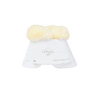 LeMieux Motionflex Over Reach Boots With Fur Edge - Black or White XL White/Natural
