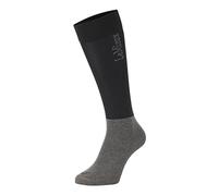 LeMieux My Competition Horse Riding Socks in Black with Closely Woven Foot, Topside Seam and Micro Weight Stretch - Twin Pack - Large