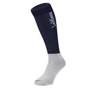 LeMieux My Competition Horse Riding Socks in Navy with Closely Woven Foot, Topside Seam and Micro Weight Stretch - Twin Pack - Medium
