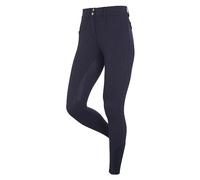 LeMieux Paris Breeches with Full Seat Silicone Grip in Navy - 4 Way Stretch Fabric - Women's Horse Riding Pants with Faux Pockets - UK 16