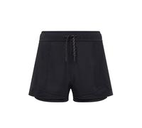 LeMieux Penny Shorts - Womens Double Layer Sports Shorts - Two Inner Pockets - Drawstring Waist - Black - UK12