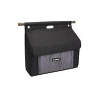 LeMieux Pro Grooming Bag With Bar - 65cm Wooden Hanging Bar - Large Mesh Pockets - Black