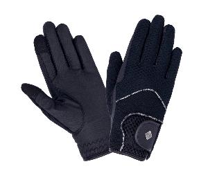 LeMieux Pro Touch 3D Mesh Riding Glove - Horse Riding Gloves - Navy - Size: X Large