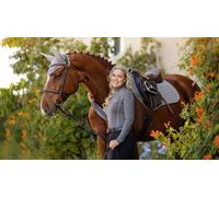 LeMieux ProSport Suede Close Contact Saddlepad Square - Grey Breathable Soft