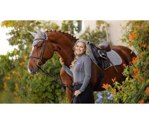LeMieux ProSport Suede Close Contact Saddlepad Square - Grey Breathable Soft
