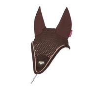 LeMieux Puissance Fly Hood - Elastic Tie & Button Attachment - Brown - Large