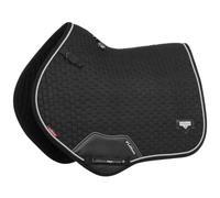 LeMieux Puissance Suede Close Contact Square - Equestrian Saddle Pad - Breathable - Black - Small/Medium