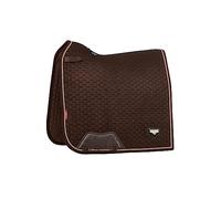 LeMieux Puissance Suede Dressage Pad - Equestrian Saddle Pad - Breathable - Brown - Small/Medium