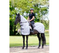 LeMieux Ride On Fly Rug - Detachable Neck - Saddle Cutout - Long Tail Flap - Grey - Medium
