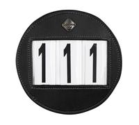 LeMieux Bridle Number Holder for Competitions - Leather - Strong Fixing Pin - Black - One Size