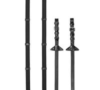 LeMieux Rubber Grip Continental Reins - Black/Silver Pony