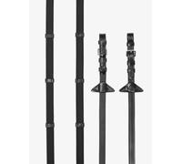 LeMieux Rubber Grip Continental Reins Light Feel Non-Stretch No Slip Black/Brown