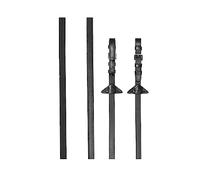 LeMieux Rubber Half lined Reins - Black/Silver Pony