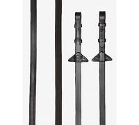 LeMieux Rubber Half lined Reins - Brown/Brass Cob