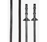 LeMieux Rubber Half lined Reins - Brown/Silver Full
