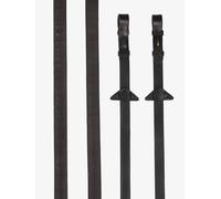 LeMieux Rubber Reins Light Feel Anti Slip Texture Grip Non-Stretch Black/Brown
