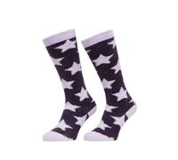 LeMieux Ladies Sasha Star Fluffies Socks - Purple - Size: Small