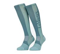 LeMieux Silicone Socks - Padded Foot & Arch - Silicone Grip on Inside Calf - Aqua - Large