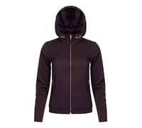 LeMieux Skyla Jacket in Aubergine - Flattering Tailored Fit - Lightweight - Breathable - Water Resistant - 2-Way Zip - Zip Pockets - Woman's Horse Riding Jacket with Pack Away Hood UK 6