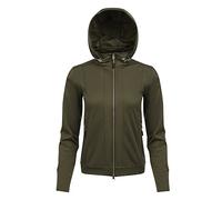 LeMieux Skyla Jacket in Forest - Flattering Tailored Fit - Lightweight - Breathable - Water Resistant - 2-Way Zip - Zip Pockets - Woman's Horse Riding Jacket with Pack Away Hood UK 12