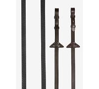 LeMieux Soft Rubber Reins - Havana/Black Cob