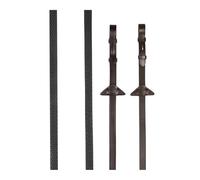 LeMieux Soft Rubber Reins Havanna/Silver - Brown Cob Size - Leather With Pimple Texture For Grip - Soft and Flexible - Light Feel - Horse Tack