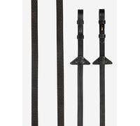 LeMieux Soft Rubber Reins Havanna/Silver - Brown Pony Size - Leather With Pimple Texture For Grip - Soft and Flexible - Light Feel - Horse Tack