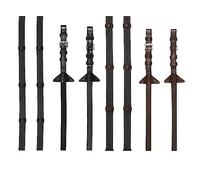 LeMieux Soft Rubber Reins with Stoppers - Havana/Silver Cob