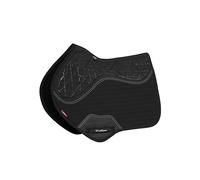 LeMieux Soft Shell Anti Slip Close Contact Square - Saddle Stability, Grip & Comfort - Breathable - Black - Large