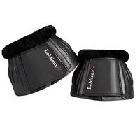 LeMieux Fleece Rubber Bell Overreach Horse Boots - Over Reach or Bell Boots for Horses - Protective Gear and Training Equipment - Equine Boots, Wraps & Accessories (Black/XLarge)