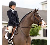 LeMieux Stitched Hunter Bridle with Laced Reins - Havana - Size: Cob
