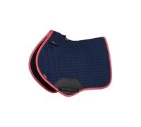 LeMieux Suede Close Contact Square - Navy/Cranberry