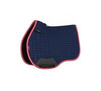 LeMieux Jumping Saddle Pad Suede GP Square Navy/Cranberry