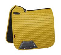 LeMieux Suede Horse Riding Dressage Square Saddle Pad in Dijon with Soft Bamboo Lining - Sweat Absorbing and Comfortable - S / M