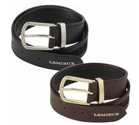 LeMieux Suede Insert Belt - Pemium Quality Leather With A Suede Cutout Insert - Brown - Large