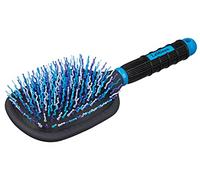 LeMieux Tangle Tidy Plus Horse Grooming Hair Brush in Blue with Ergonomic Grip Handle for Manes and Tails - One Size