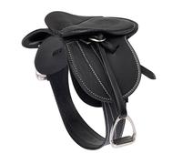 LeMieux Toy Pony Saddle - Black - Fine Grain Leather - Suitable for Ages 8 Years +