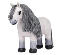 LeMieux Toy Pony Blanca - Grey Andalusian with Plaitable Mane & Tail - Includes Navy Branded Rug With Handle - Suitable for Ages 3+