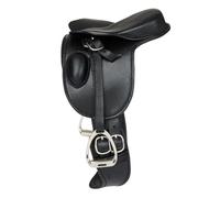 LeMieux Toy Pony Dressage Saddle Black - Real Leather - Educational Toy - Suitable for Ages 3+