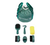 LeMieux Toy Pony Grooming Kit Sage - Includes Brushes, Curry Comb, Sponge, Tangle Tidy & Hoof Pick - Store in Mini Drawstring Grooming Bag - Suitable for Ages 3+