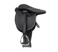 LeMieux Toy Pony Saddle - Black - Fine Grain Leather - Suitable for Ag