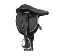 LeMieux Toy Pony Saddle - Black - Fine Grain Leather - Suitable for Ages 8 Years +