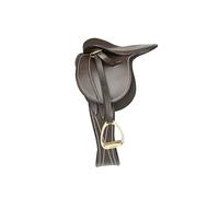 LeMieux Toy Pony Saddle - Brown - Fine Grain Leather - Suitable for Ages 8 Years +